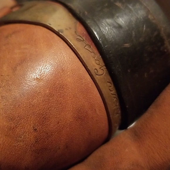 Golden Goose Carlyle Leather Boots Cognac Brown Distressed Vintage Style - Picture 9 of 16